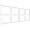 Ekena Millwork Set of Four Panels for 94 1/2"W x 36 1/4"H Fleming Fretwork Wainscot Wall Paneling WPKP18X01X47FMG - alternate 1